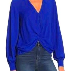 DO+BE south moon under blouse. Cobalt blue